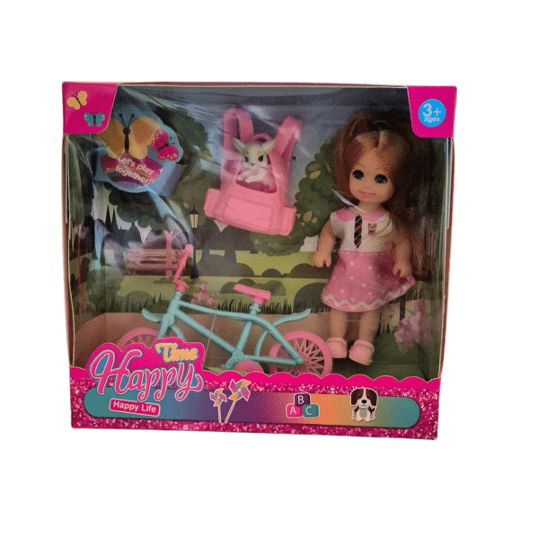 ΜΙΚΡΗ ΚΟΥΚΛΑ ΜΕ ΠΟΔΗΛΑΤΟ "HAPPY LIFE" (Toy Markt)
