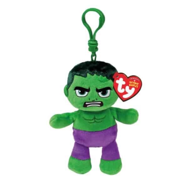 Beanie Babies Colection Κλιπ Χνουδωτό Hulk MARVEL 8,5cm "Hulk" (Ty Inc.)