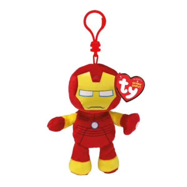 Beanie Babies Colection Κλιπ Χνουδωτό Iron Man MARVEL 8,5cm "Iron Man" (Ty Inc.)