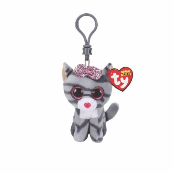 Beanie Boo's Colection - Κλιπ, Γατούλα γκρι Χνουδωτό 8,5cm "KIKI" (Ty Inc.)