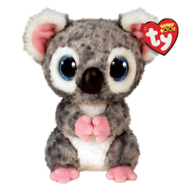 Beanie Boo's Colection, Χνουδωτό Κοάλα Γκρι Με Βούλες 15cm "KARLI" (Ty Inc.)