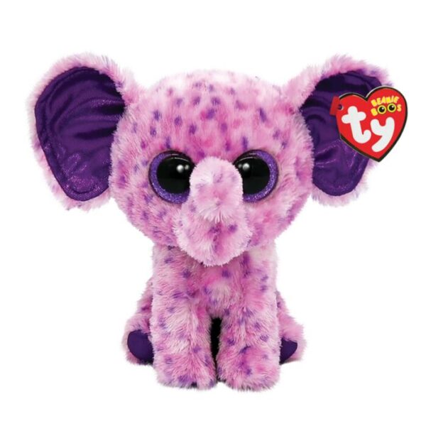 Beanie Boo's Colection, Χνουδωτό Ελέφαντας Μωβ-Ροζ 15cm "EVA" (Ty Inc.)