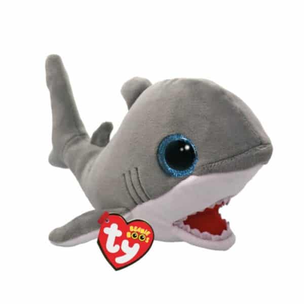 Beanie Boo's Colection, Χνουδωτός Καρχαρίας Γκρι 15cm "FINNEGAN" (Ty Inc.)