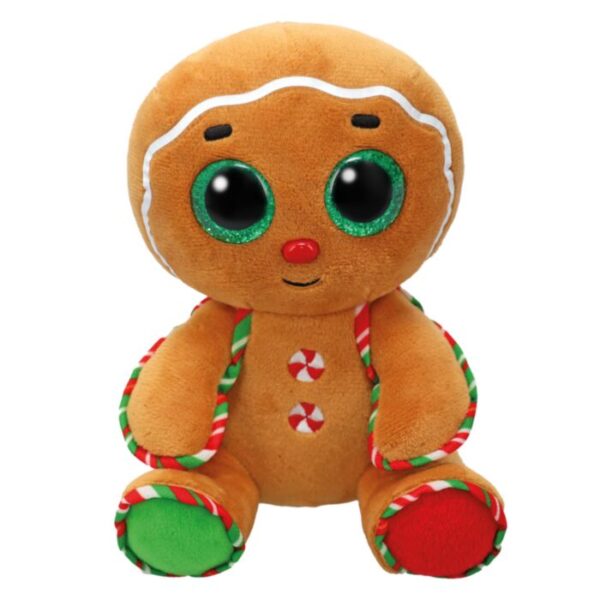 Beanie Boo's Colection, Χνουδωτό Χριστουγεννιάτικο Μπισκοτάκι Καφέ 15cm "SNAPS" (Ty Inc.)