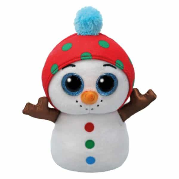 Beanie Boo's Colection, Χνουδωτός Χιονάνθρωπος Λευκός 15cm "DAVE" (Ty Inc.)