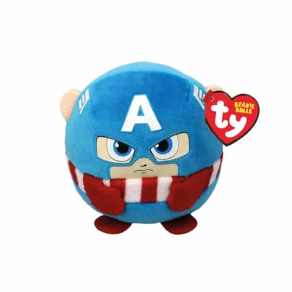 Beanie Balls-Puffies Collection- Χνουδωτό MARVEL "CAPTAIN AMERICA" (Ty Inc.)