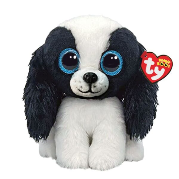 Beanie Boo's Colection,  Χνουδωτό Σκυλάκι Λευκό & Μαύρο 15cm "SISSY" (Ty Inc.)