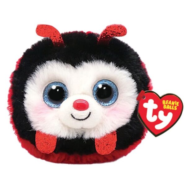 Beanie Balls Collection, Χνουδωτή Πασχαλίτσα Κόκκινη & Μαύρη "IZZY" (Ty Inc.)