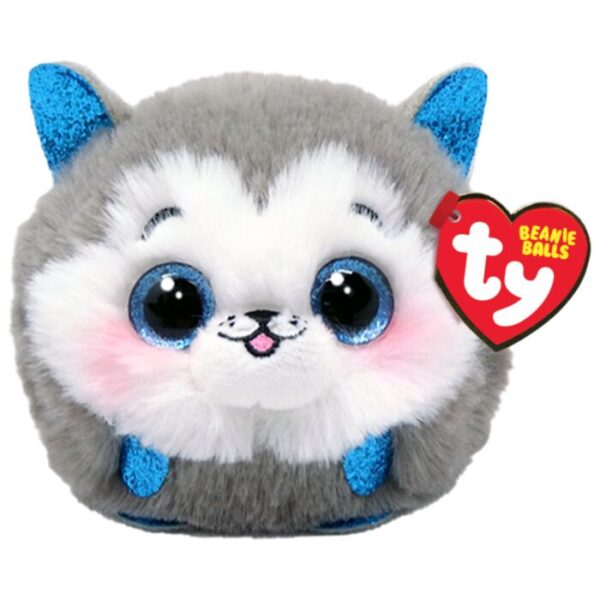Beanie Balls Collection, Χνουδωτό Σκυλάκι Χάσκι Γκρι "SLUSH" (Ty Inc.)