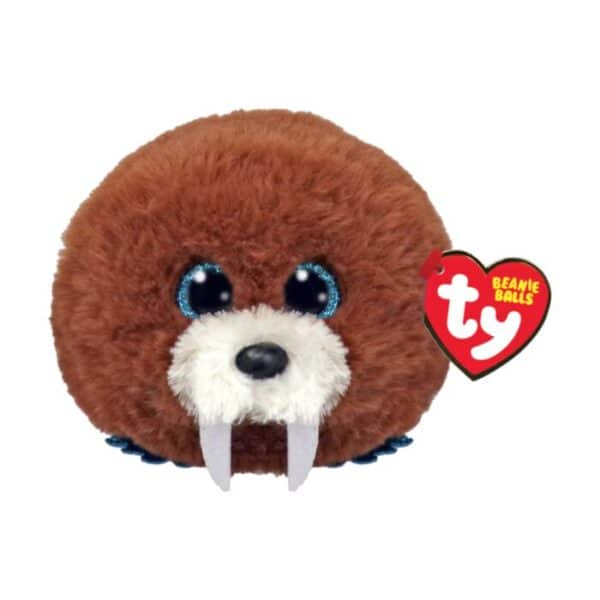 Beanie Balls Collection, Χνουδωτό Θαλάσσιος Ίππος Καφέ "HANK" (Ty Inc.)