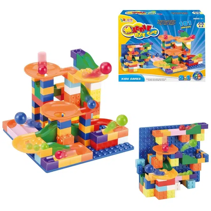 ΠΙΣΤΑ ΜΕ ΜΠΙΛΙΕΣ 2in1 101 τεμάχια "MARBLE RACE GAME" (ToyMarkt) - Image 2