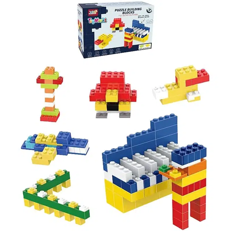 ΤΟΥΒΛΑΚΙΑ ΣΕ ΚΟΥΤΙ 400 τεμαχίων "PUZZLE BUILDING BLOCKS" (ToyMarkt)