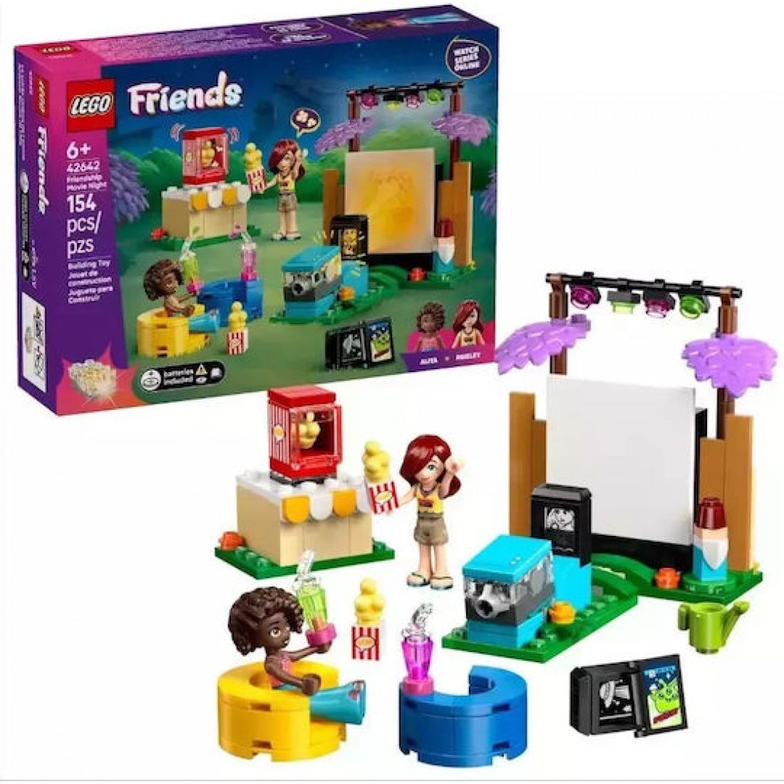 LEGO 42642 "FRIENDSHIP MOVIE NIGHT" 154pcs LEGO FRIENDS
